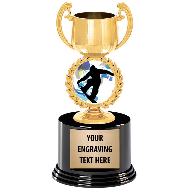 8" CHAPLET CUP GLD W/RND BS