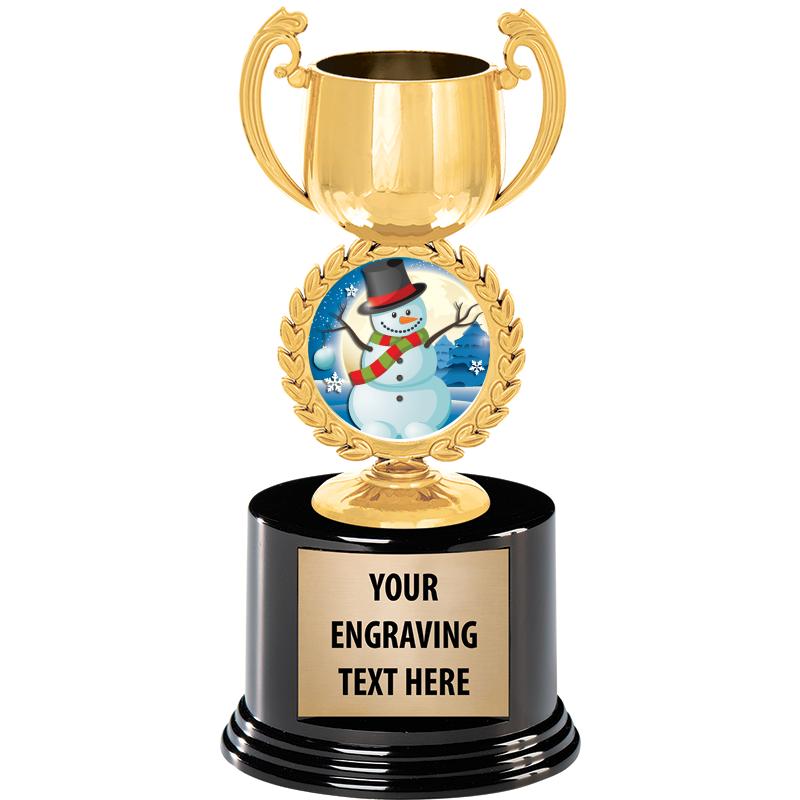 8" CHAPLET CUP GLD W/RND BS