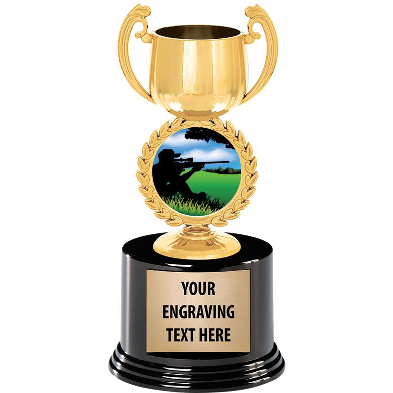 8" CHAPLET CUP GLD W/RND BS