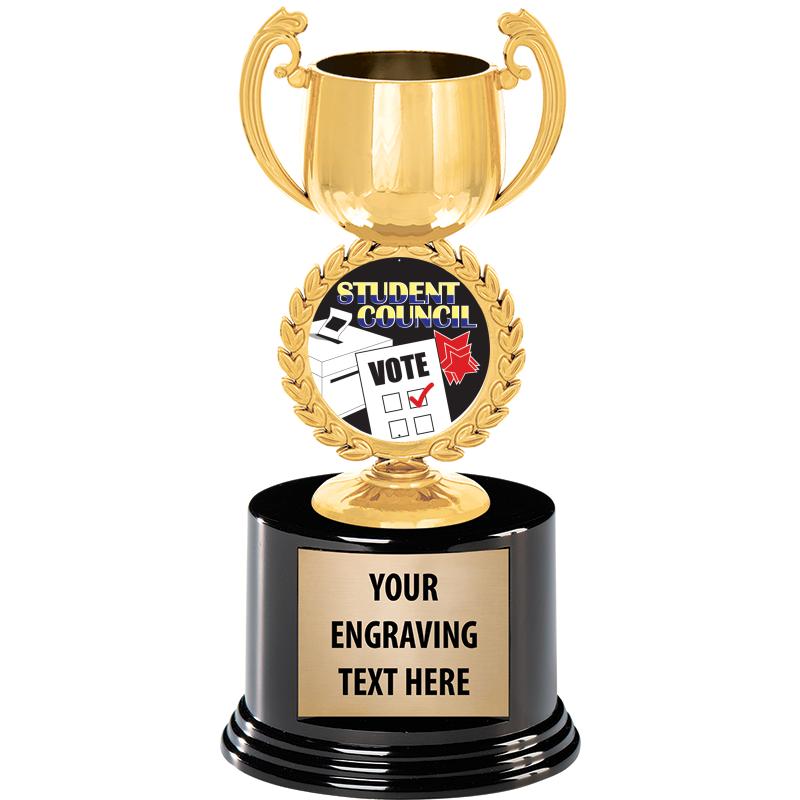 8" CHAPLET CUP GLD W/RND BS