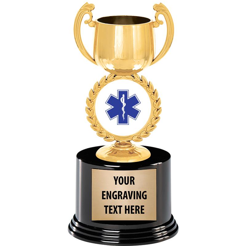 8" CHAPLET CUP GLD W/RND BS