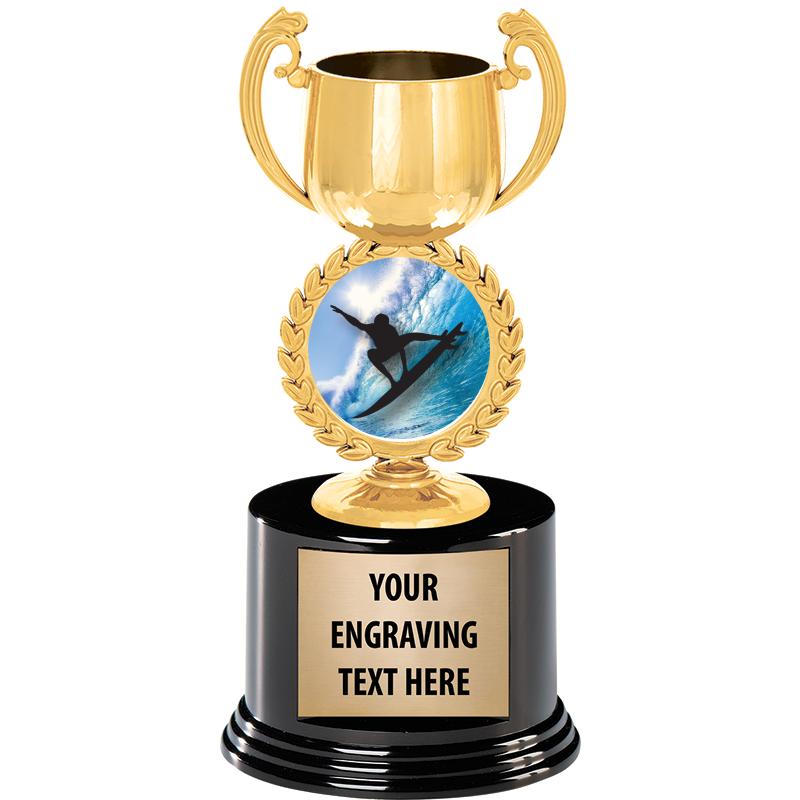 8" CHAPLET CUP GLD W/RND BS