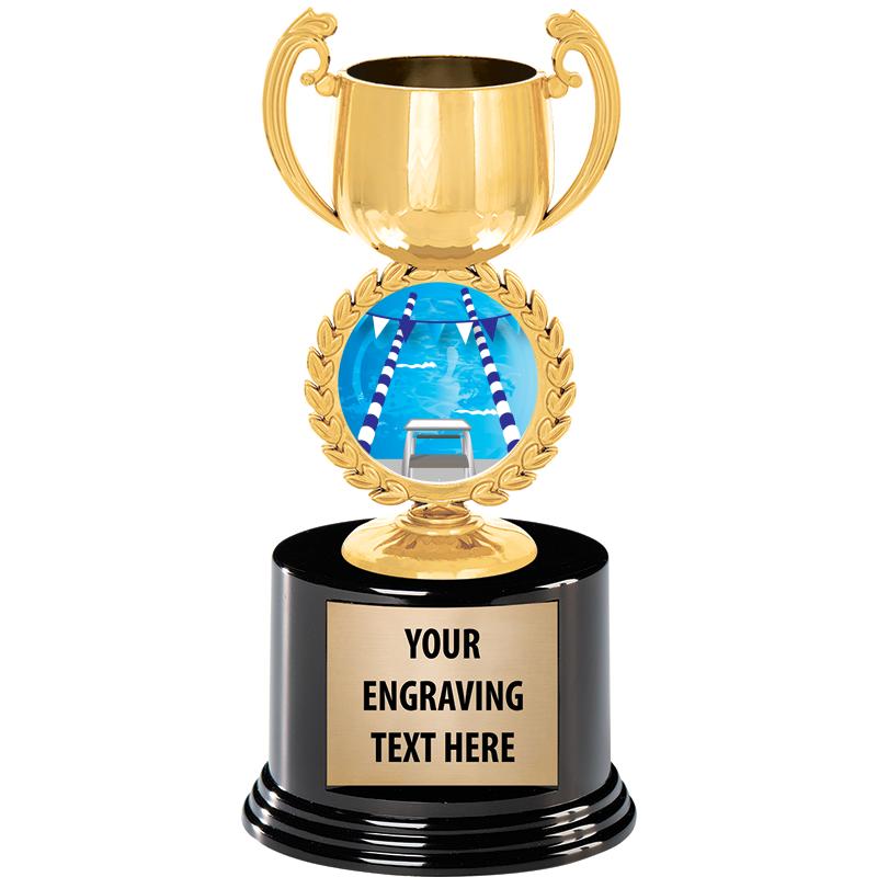 8" CHAPLET CUP GLD W/RND BS