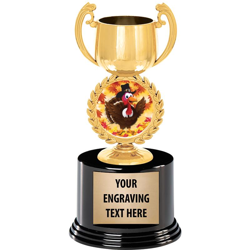 8" CHAPLET CUP GLD W/RND BS