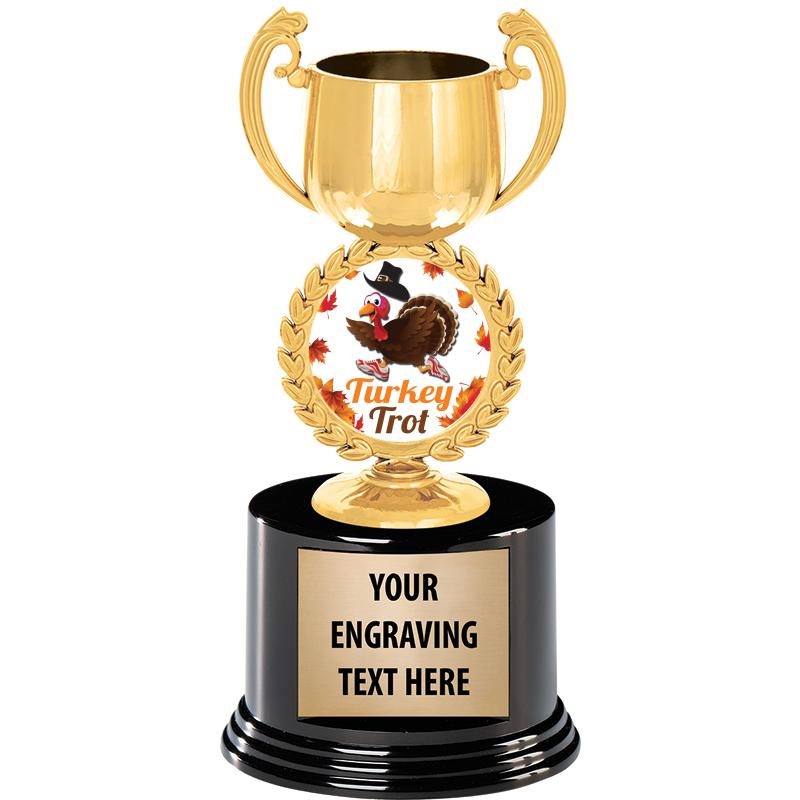 8" CHAPLET CUP GLD W/RND BS