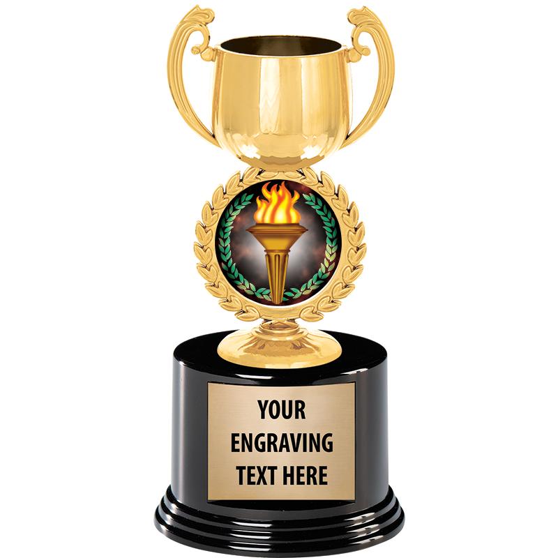 8" CHAPLET CUP GLD W/RND BS