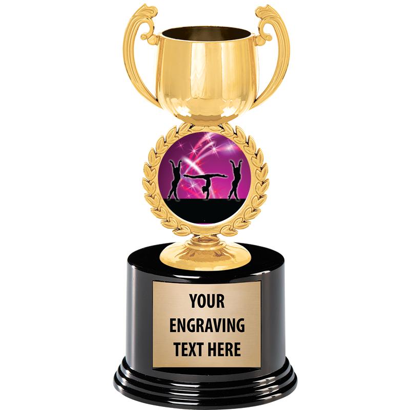 8" CHAPLET CUP GLD W/RND BS