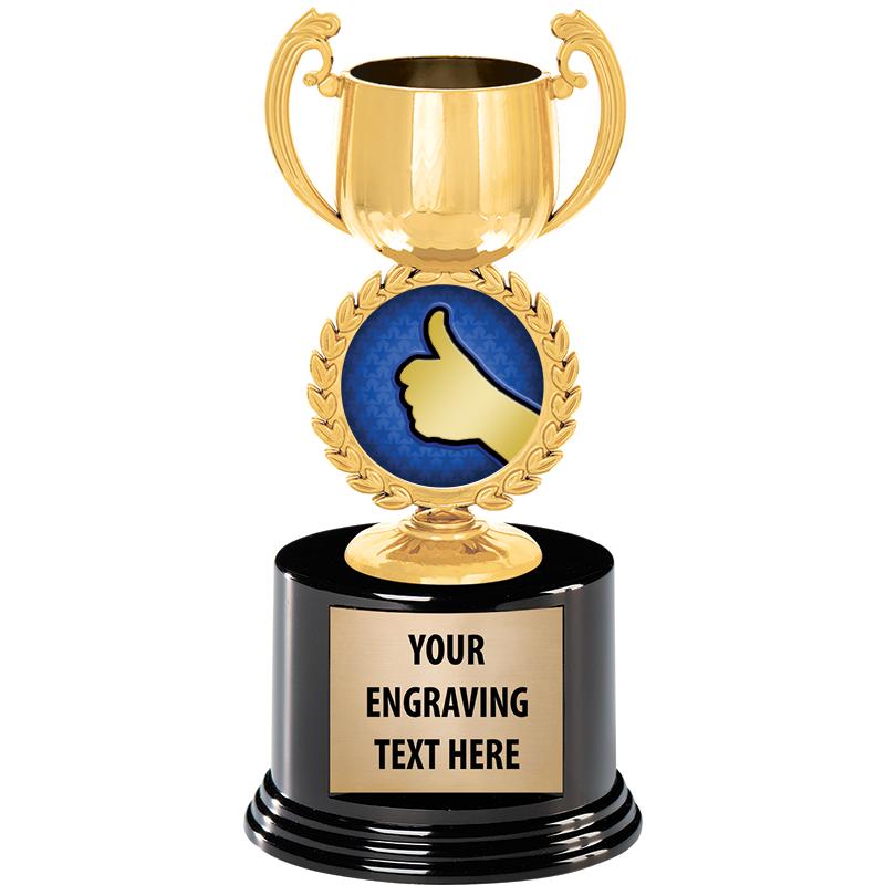 8" CHAPLET CUP GLD W/RND BS