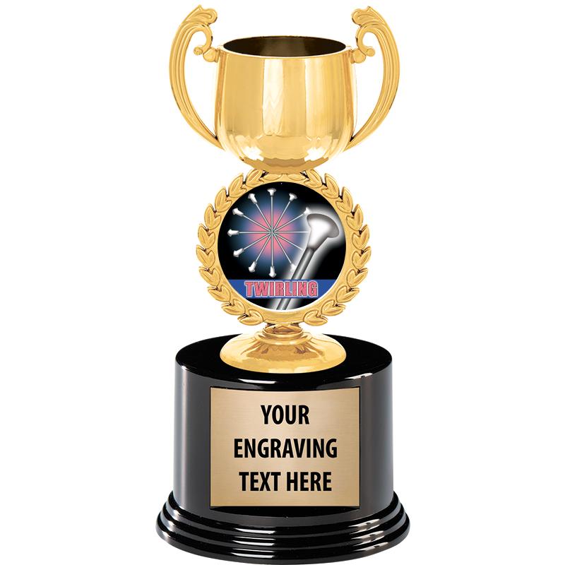 8" CHAPLET CUP GLD W/RND BS