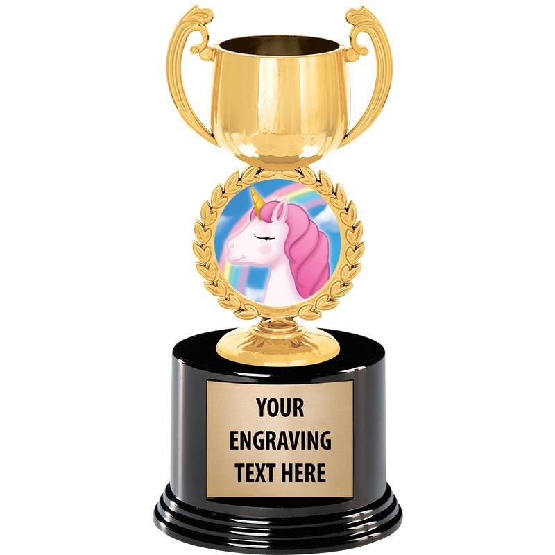 8" CHAPLET CUP GLD W/RND BS