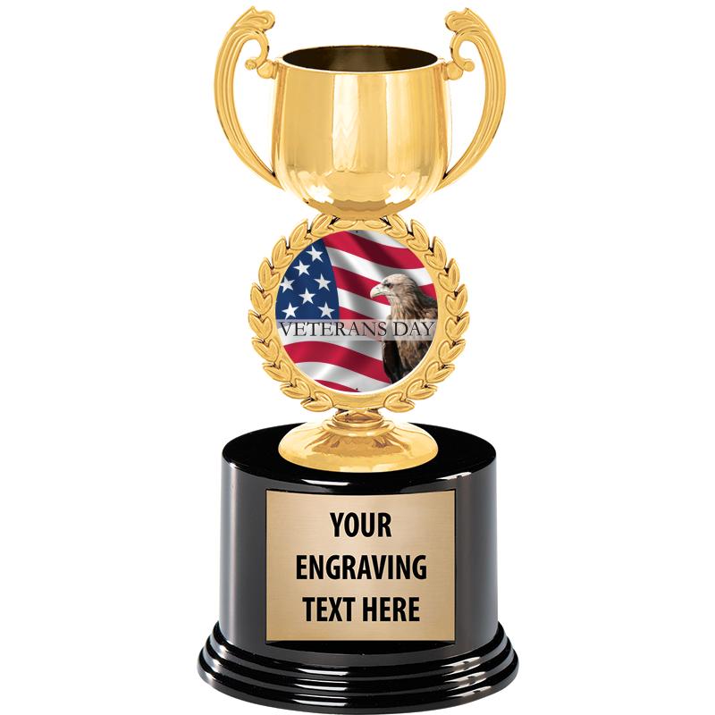 8" CHAPLET CUP GLD W/RND BS