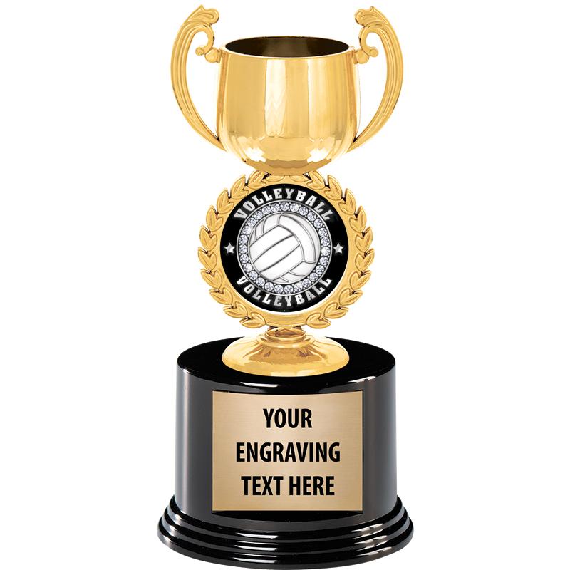 8" CHAPLET CUP GLD W/RND BS