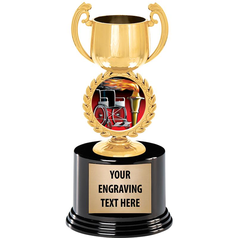 8" CHAPLET CUP GLD W/RND BS