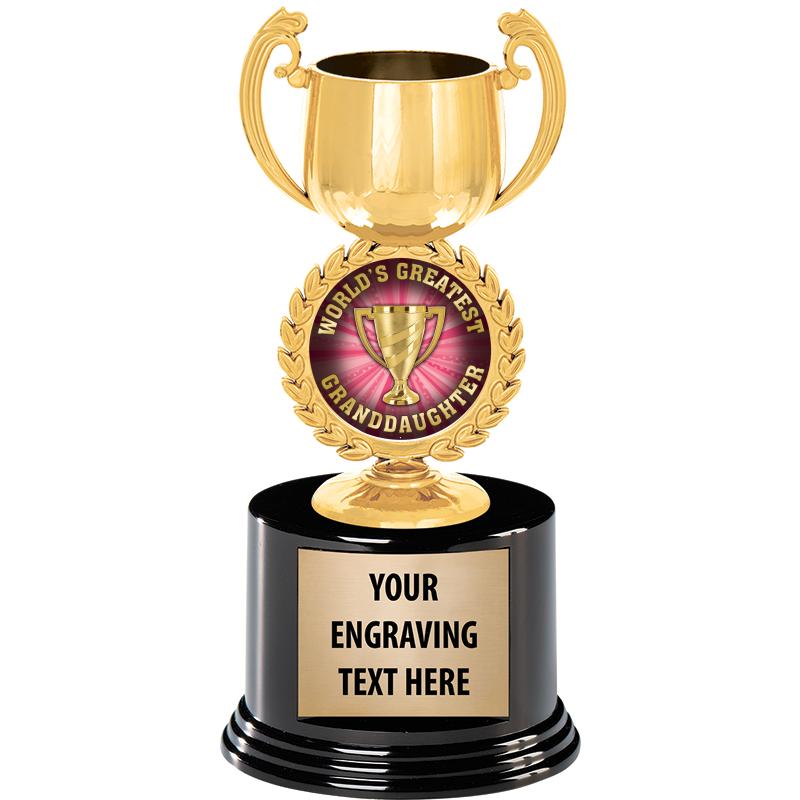 8" CHAPLET CUP GLD W/RND BS