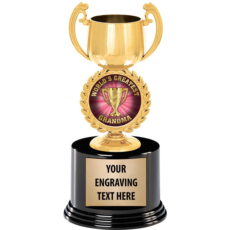 8" CHAPLET CUP GLD W/RND BS