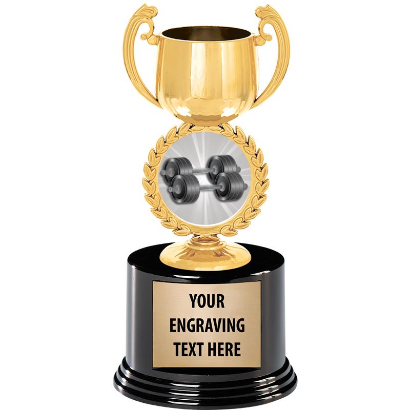 8" CHAPLET CUP GLD W/RND BS