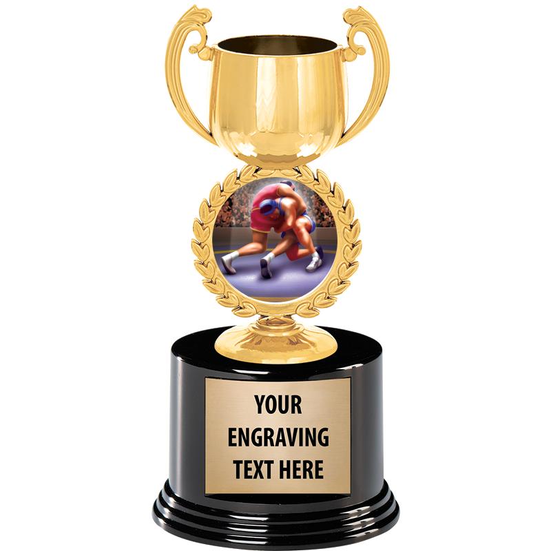 8" CHAPLET CUP GLD W/RND BS