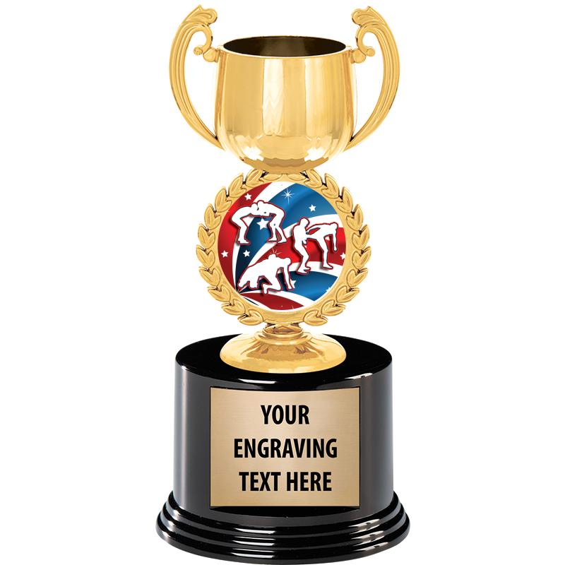 8" CHAPLET CUP GLD W/RND BS