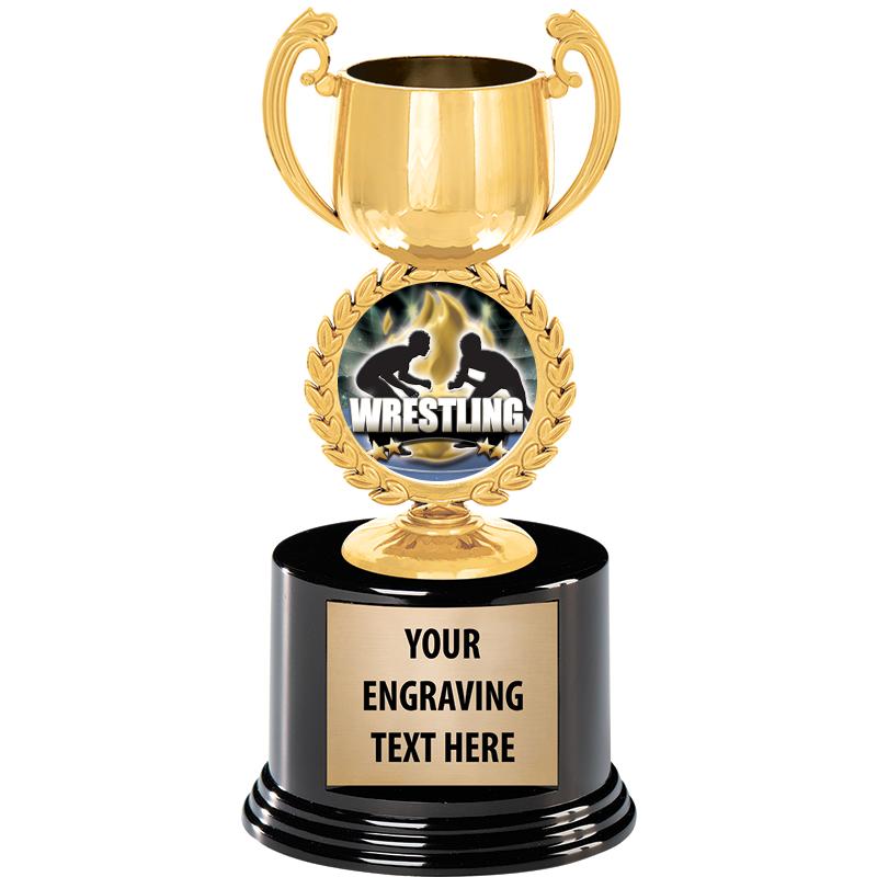 8" CHAPLET CUP GLD W/RND BS