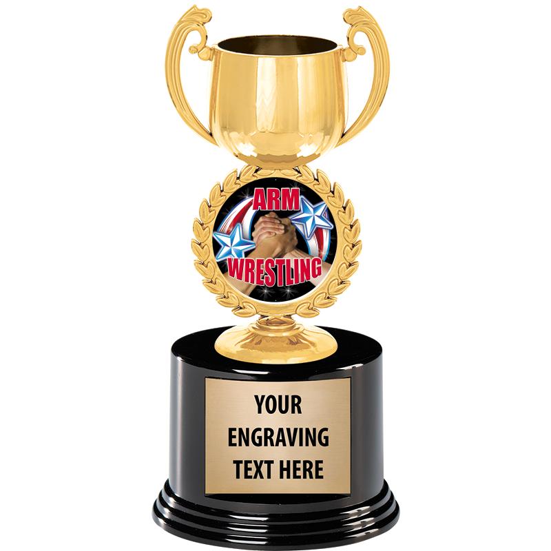 8" CHAPLET CUP GLD W/RND BS