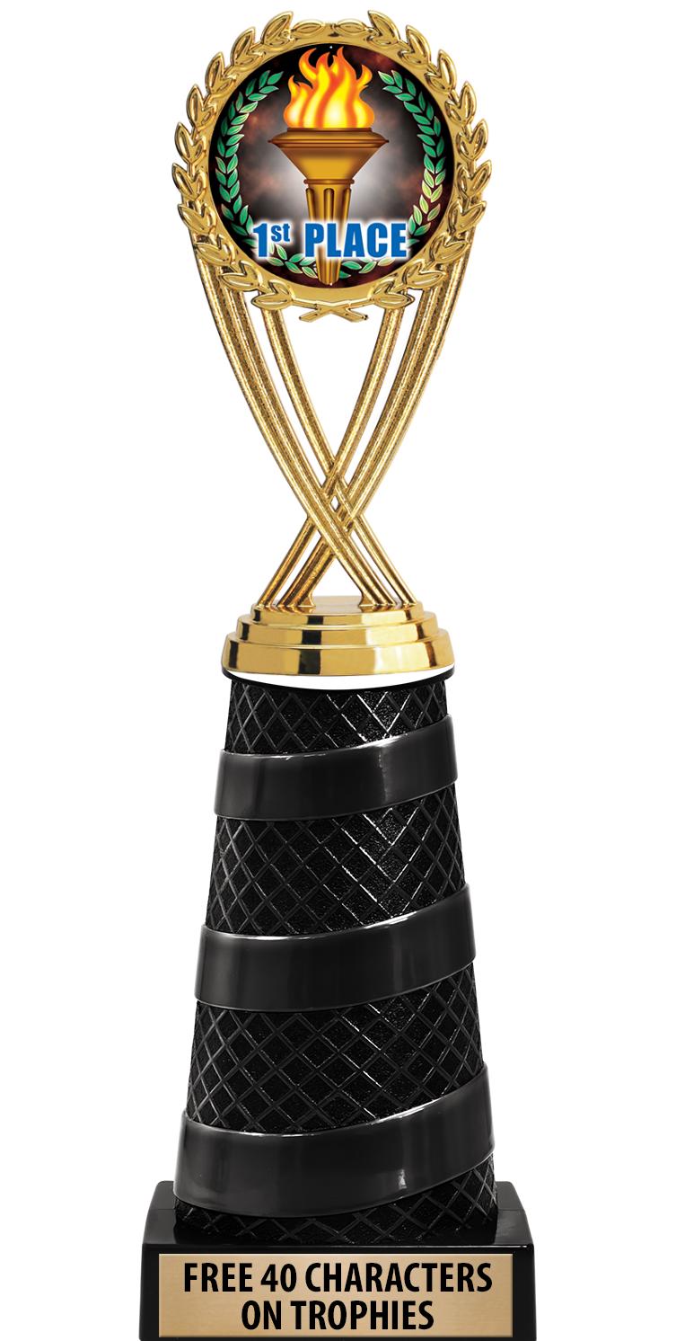 Gold trophy basketball design Black and White Stock Photos