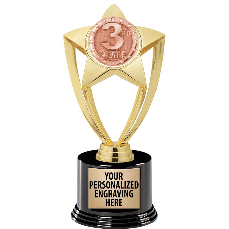 GOLD STAR INSERT TR W/BLK BASE