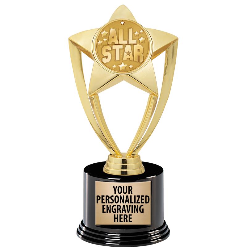 GOLD STAR INSERT TR W/BLK BASE