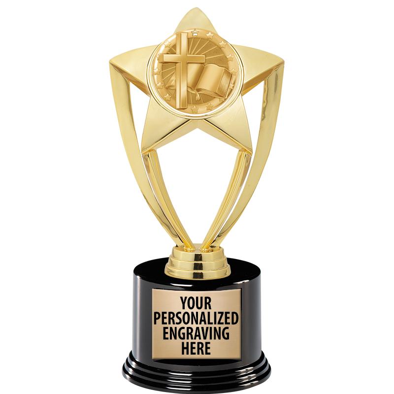 GOLD STAR INSERT TR W/BLK BASE