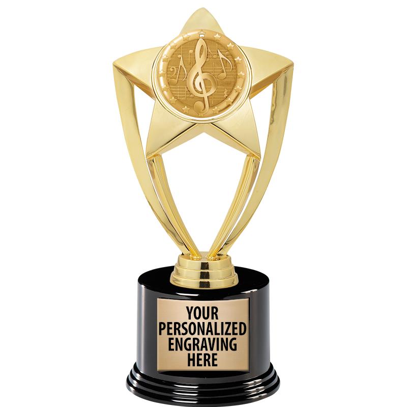 GOLD STAR INSERT TR W/BLK BASE