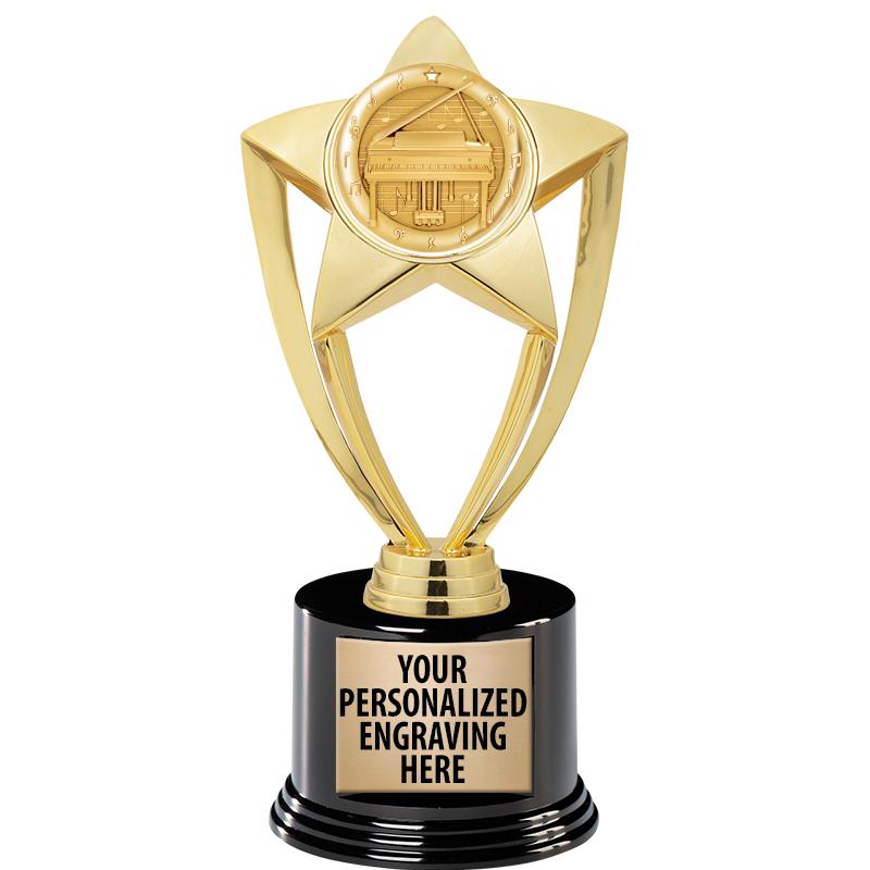 GOLD STAR INSERT TR W/BLK BASE