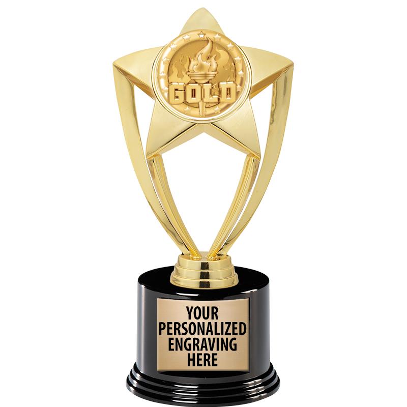 GOLD STAR INSERT TR W/BLK BASE