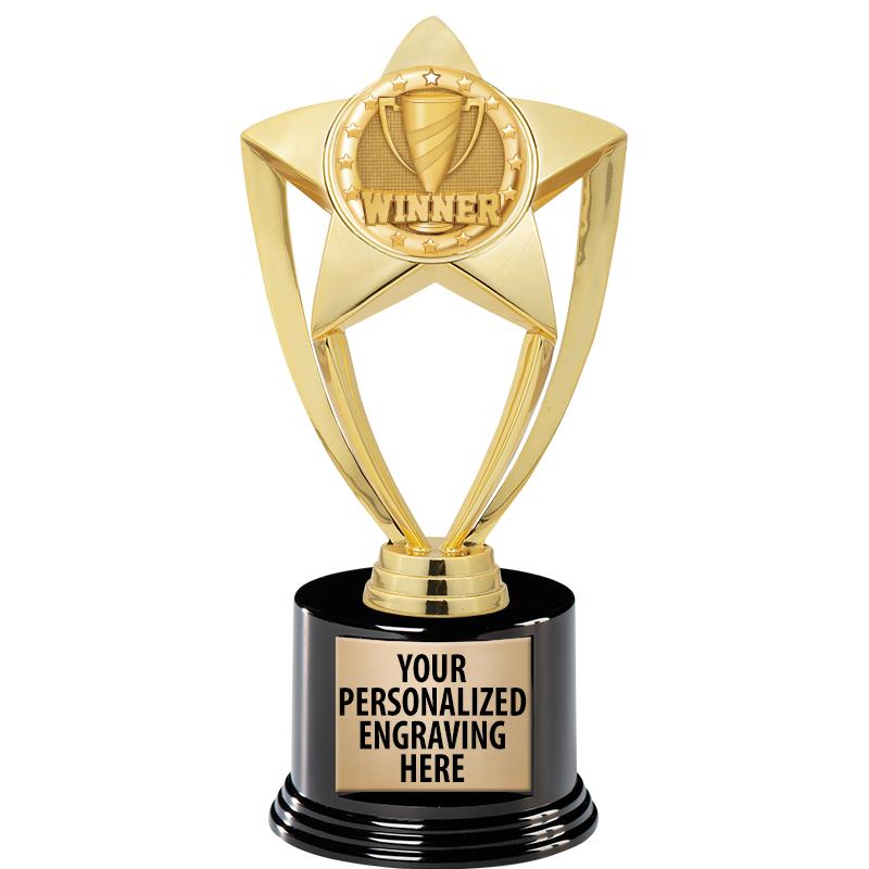 GOLD STAR INSERT TR W/BLK BASE