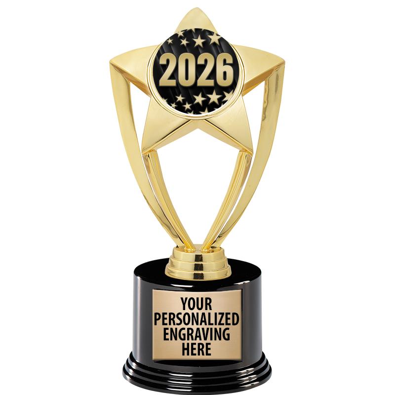 GOLD STAR INSERT TR W/BLK BASE