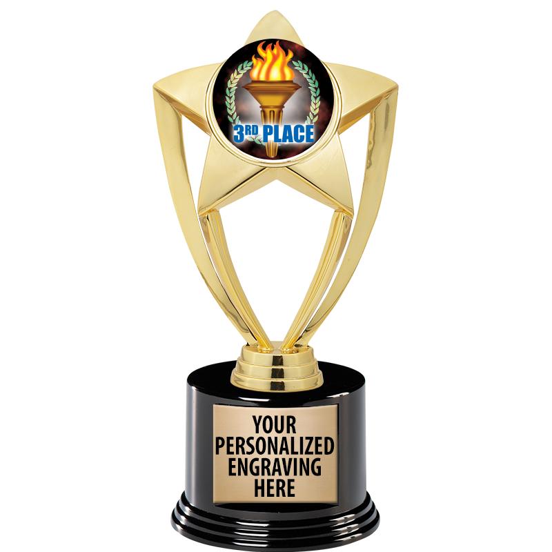 GOLD STAR INSERT TR W/BLK BASE