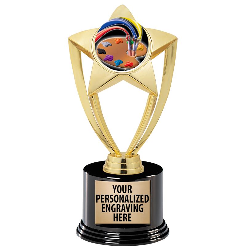 GOLD STAR INSERT TR W/BLK BASE