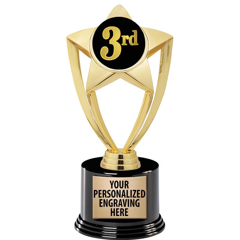 GOLD STAR INSERT TR W/BLK BASE