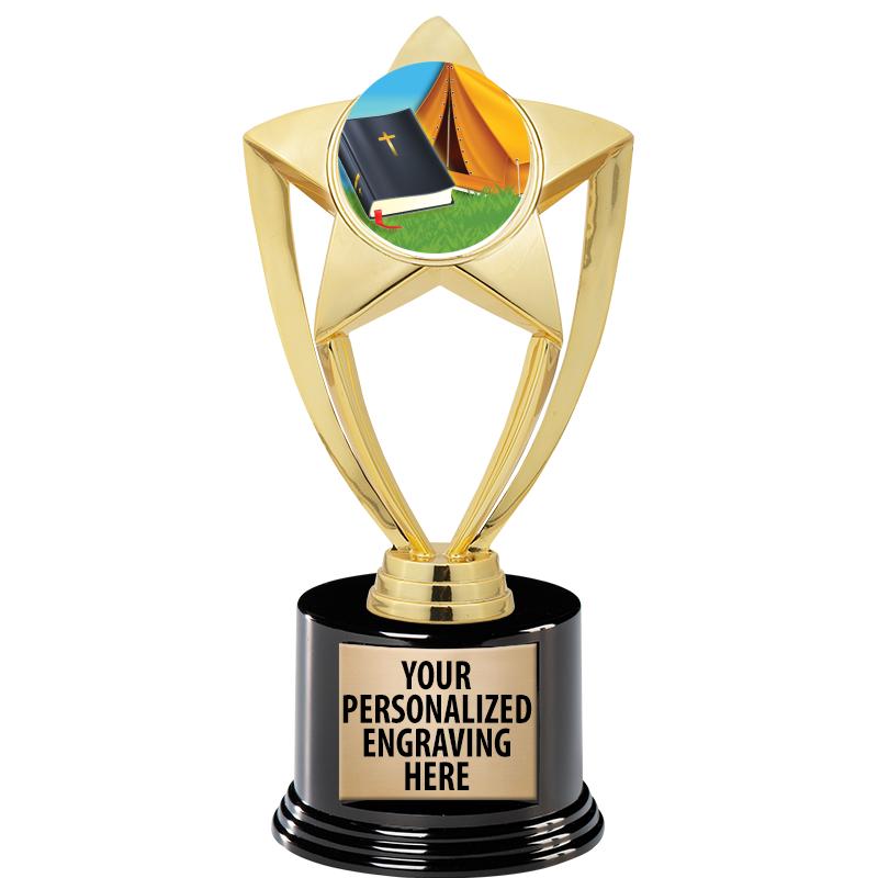 GOLD STAR INSERT TR W/BLK BASE