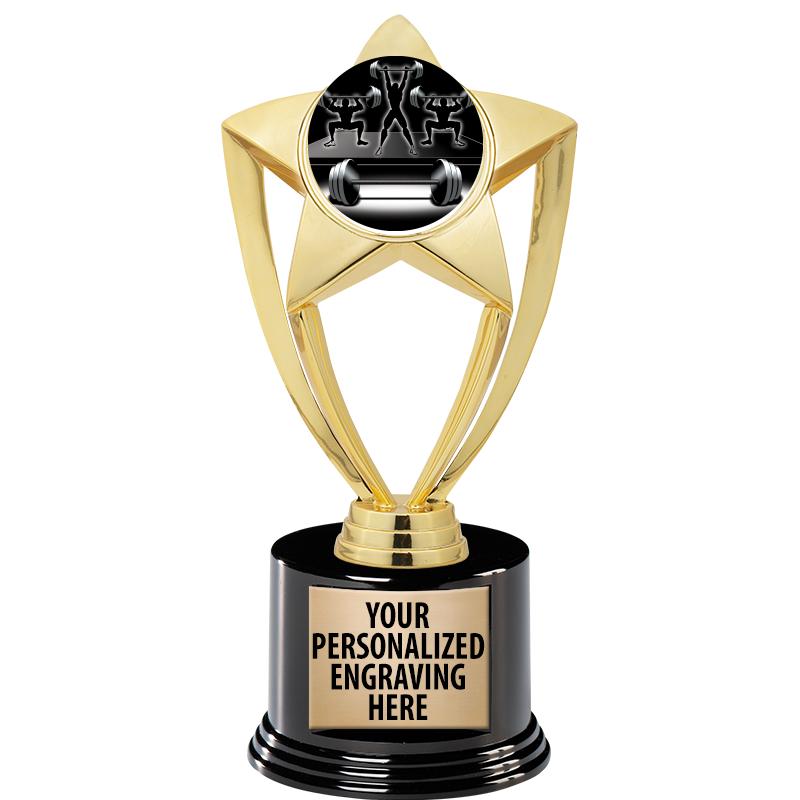 GOLD STAR INSERT TR W/BLK BASE