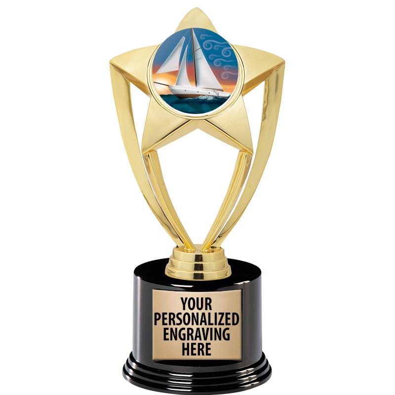 GOLD STAR INSERT TR W/BLK BASE