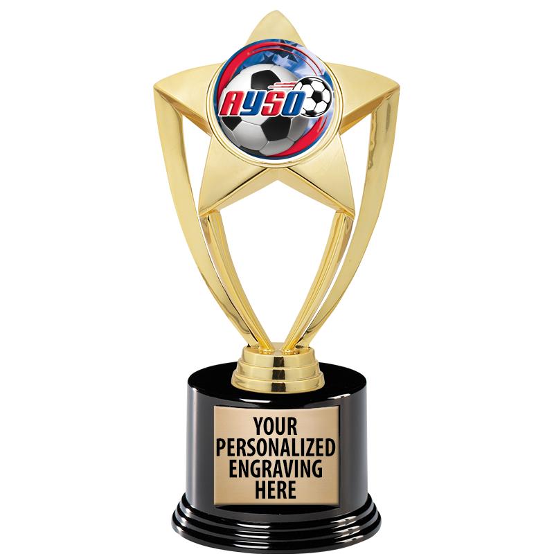 GOLD STAR INSERT TR W/BLK BASE