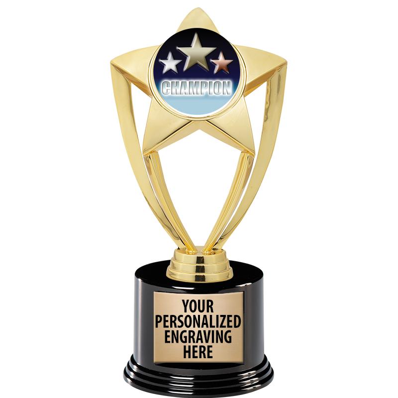 GOLD STAR INSERT TR W/BLK BASE