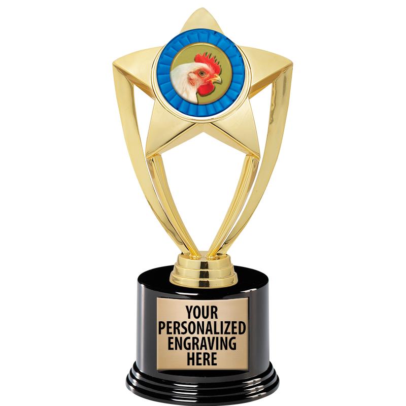 GOLD STAR INSERT TR W/BLK BASE