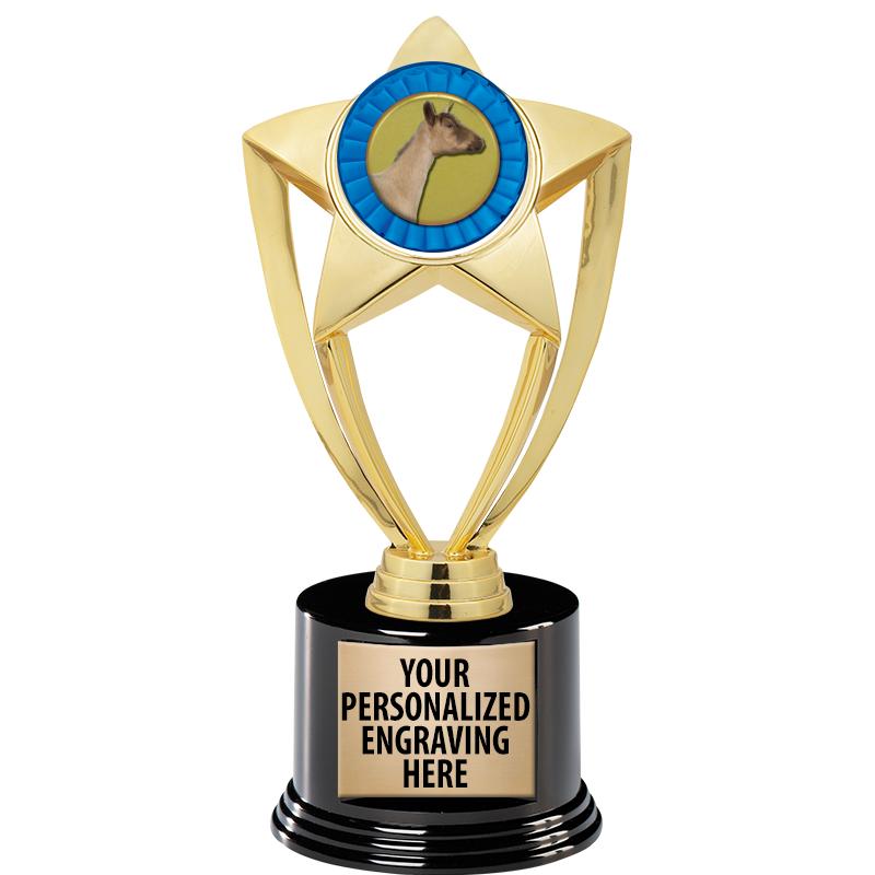 GOLD STAR INSERT TR W/BLK BASE