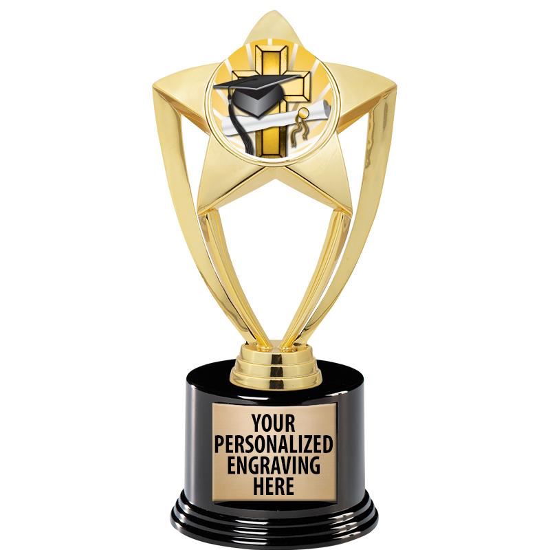 GOLD STAR INSERT TR W/BLK BASE