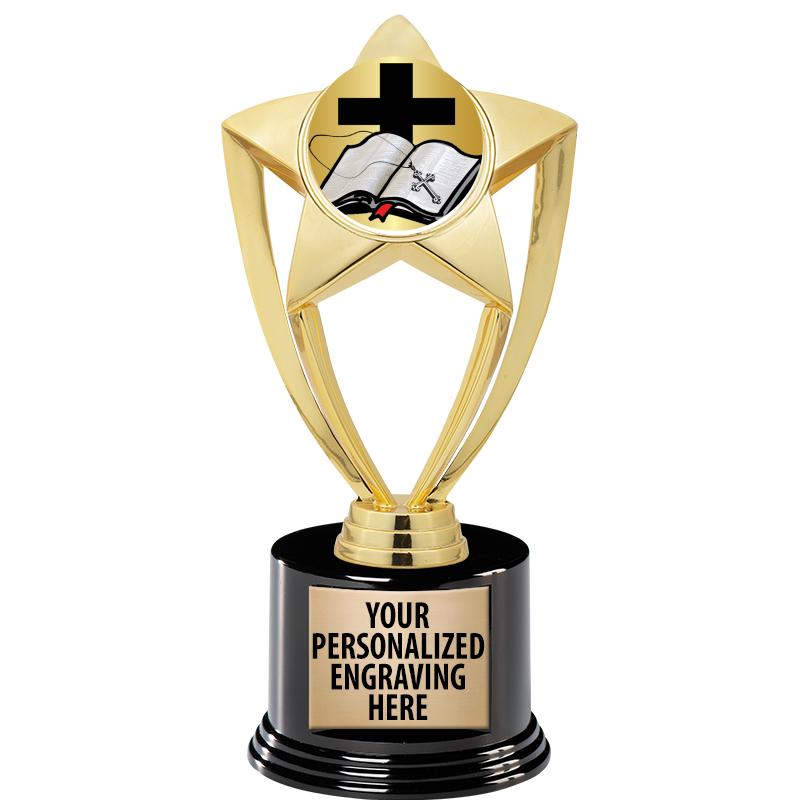 GOLD STAR INSERT TR W/BLK BASE