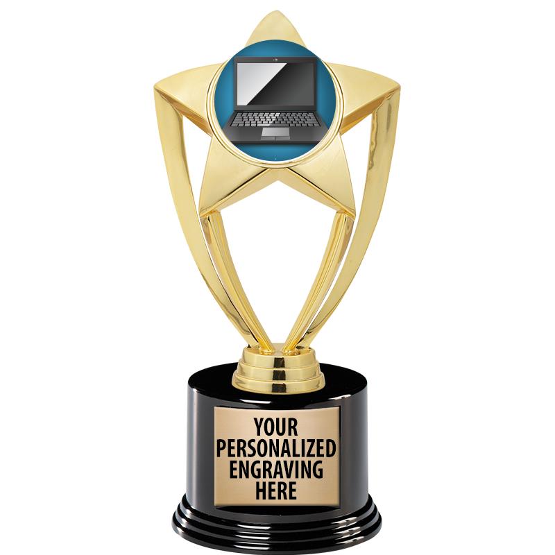 GOLD STAR INSERT TR W/BLK BASE