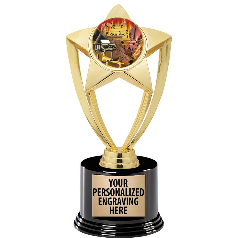 GOLD STAR INSERT TR W/BLK BASE