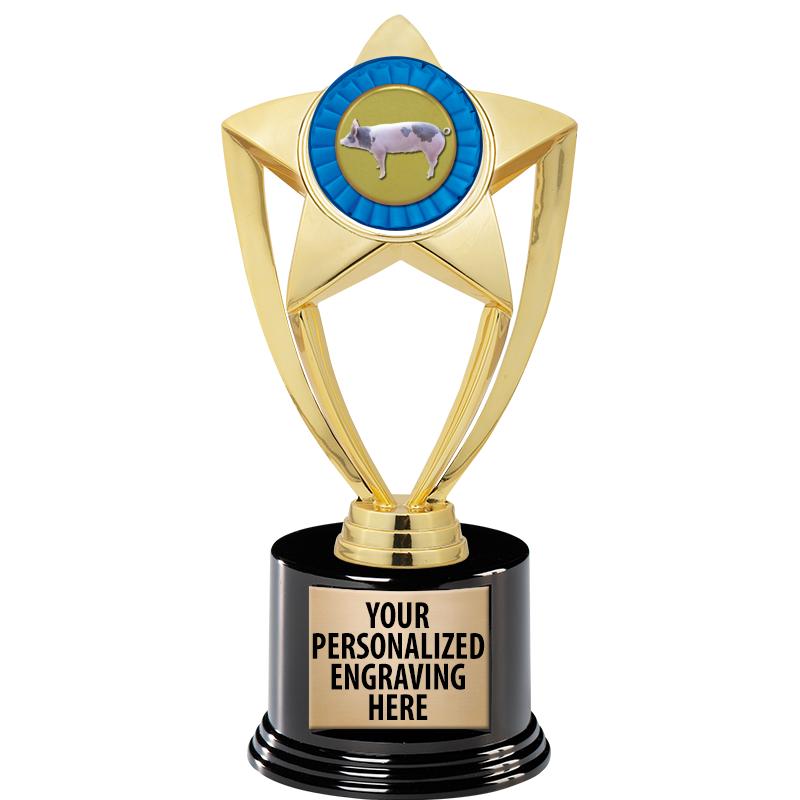 GOLD STAR INSERT TR W/BLK BASE