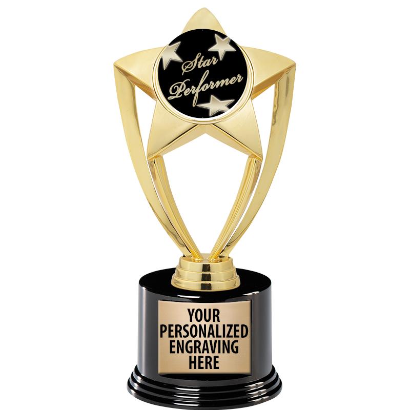 GOLD STAR INSERT TR W/BLK BASE