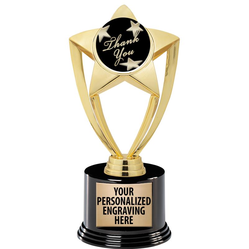 GOLD STAR INSERT TR W/BLK BASE